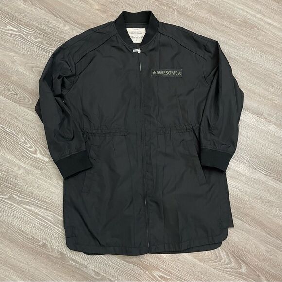 Plastic Island Black Windbreaker Black - Picture 1 of 9